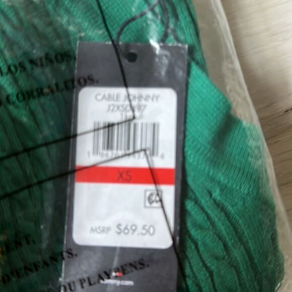 Tommy Hilfiger Women Cotton Johnny Collar Cable Knit Sweater Green Size XS NWT - Picture 5 of 6